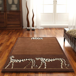 Kalahari Leopard Rugs in Brown - Floor Rugs