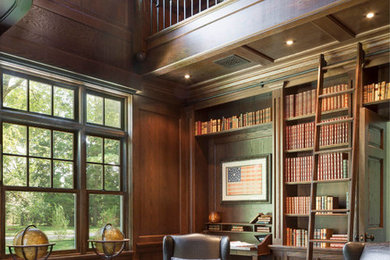 Elegant home office photo in New York