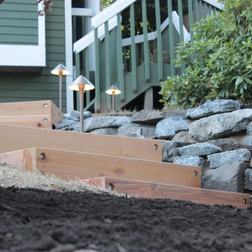 Maple Leaf Cedar Risers & Basalt Walls