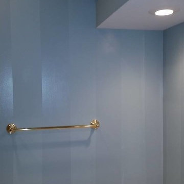 Striped walls and accent walls painted by Hadley & Son Painting