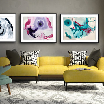 Canvas hand embellished prints