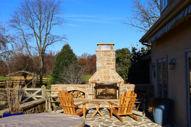 Patio - large rustic patio idea in Philadelphia