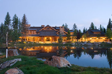Rustic exterior home idea in Other