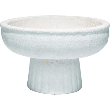 Aegean Pedestal Bowl, Matte White, Small