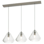 AFX Inc. - Armitage 3 Light Linear Pendant - Upgrade the look and feel of your kitchen or dining room with the Armitage 3 Light Linear Pendant. Designed with a sleek satin nickel finish and steel body, this fixture is perfect for a contemporary design scheme. Use this overhead light fixture to improve the lighting in your home.