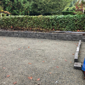 Bocce Ball Court, Pond, Granite Rocks and Dimensonal Flagstone