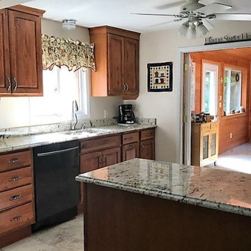 Warm, Rustic Beech Kitchen