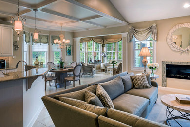 Example of a dining room design in Philadelphia