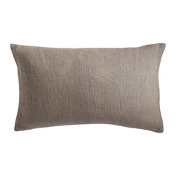 EUROPEAN FLAX LINEN PILLOW COVER &ndash; SLATE KIDNEY - Decorative Pillows