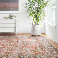 Spice, Marine Printed Polyester Layla Area Rug by Loloi II, 5'x7'6"