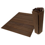 RollFloor - 32 in. x 42 in. bathroom rugs - non-slip wood mats, Brown - Rolled-out bathroom rug (Roll Floor) is a simple and effective solution to cover a cold bathroom tile floor with eco-friendly wood mini-deck. Our bathroom floor mats are made with 100% Green and safe thermo-treated hardwood (known as thermowood). Thermo-treatment process makes wood water repellent and protected against decay for 25-years. Bathroom mats Roll Floor are really 100% Green wood product - we do not use any chemicals to protect the wood fiber - timber becomes naturally protected and looks like walnut by proprietarily high-temperature treatment in special chambers.