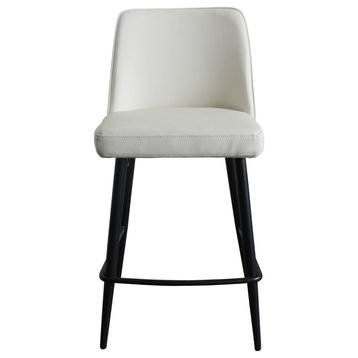 Counter Stool Ivory White Contemporary