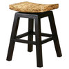Water Hyacinth Vessel Counter Stool With Swivel Seat