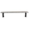 Bent Bench Small Weathered Gray