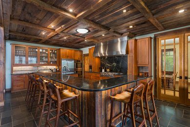 Mountain style kitchen photo in Other