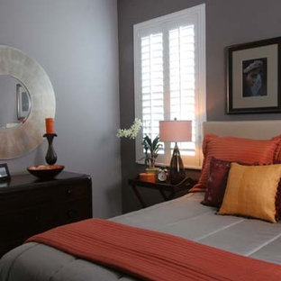 Grey And Orange Bedroom Houzz