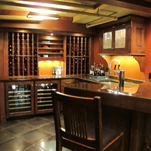 downstairs