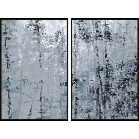 Forest Shadow Diptych, 24"x18"