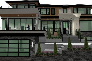 This is an example of a contemporary home design in Vancouver.