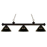 Z-Lite - Z-Lite 200-3BRZ-ARS Riviera 3 Light Billiard in Smoke - Finished in bronze this three light bar fixture uses acrylic smoke shades to create a contemporary look with a timeless quality to it. This fixture would be perfect for the game room, or any other room of the house where a touch of under stated sophistication is needed.