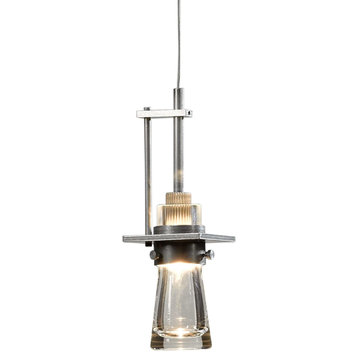 Erlenmeyer Low Voltage Mini Pendant, Clear Glass, Soft Gold