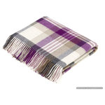 Bronte Moon - Melbourne - Merino Lambswool Throw - Clover - Based on the 2018 Pantone Colour of the Year Ultra-Violet, the Clover collection of Lambswool throws & cushions marries a staple colour of the Bronte range with the latest trends & modernity. Available in our favourite Melbourne check, Harlequin and Harley Stripe designs.