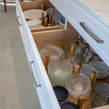 Greenfield Cabinetry White Kitchen, Office Area and Pantry Storage