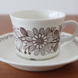 ARABIA アラビア FINNISH FLINT フィニッシュフリント Elina エリーナ コーヒーカップ＆ソーサー - コーヒーカップ＆ソーサー