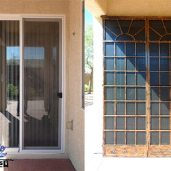 Before & After Solar Style Wrought Iron Security French Doors - Front Doors