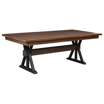 Paxton Dining Table, Reclaimed Barnwood, Natural, 42"x96", 2 End Extensions