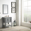ANZZI Mosset 24"x34" Bathroom Vanity with Ceramic Top and White Basin, Gray