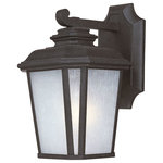 Maxim Lighting - Maxim Lighting 3342WFBO Radcliffe - One Light Small Outdoor Wall Mount - Classical, traditional style finished in a rustic Black Oxide finish with a hand painted Lace glass sure to add elegance to your home's exterior. Available in both incandescent and fluorescent versions with an optional LED source to consider. Shade Included: TRUE* Number of Bulbs: 1*Wattage: 60W* BulbType: Medium Base* Bulb Included: No