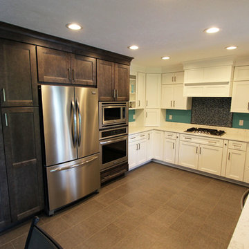 White Icing and Smoke Cabinets with Viatera Quartz Countertop ~ Medina, OH