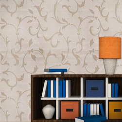 Century Classic - Grey Scrolls Wallpaper G581002 - Wallpaper