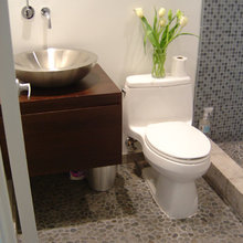 bathroom brick hob