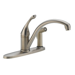 Delta Collins&trade; Single Handle Kitchen Faucet with Integral Spray - Kitchen Faucets