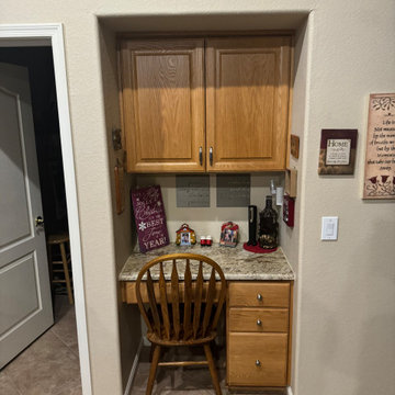 Cabinet Reface With Color-Matched Stain