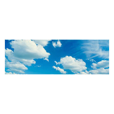 Clouds in Sunny Sky Panoramic Fabric Wall Mural