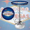 Round Pub Table with Las Vegas Logo Tabletop