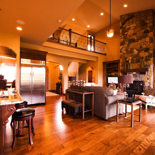 Mediterranean living room in Denver.