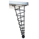 Spiral Cone Legs - Modern Table Leg, 16 inch height, Single Leg, Angled - Single Leg