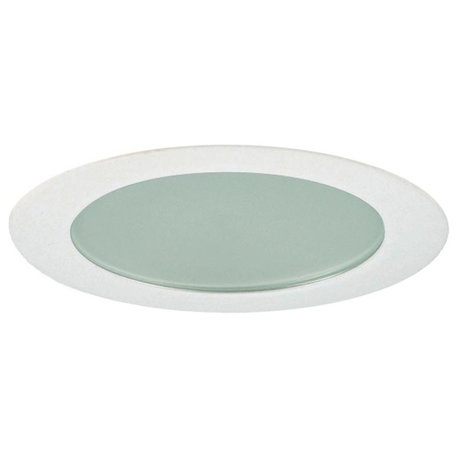 Jesco Tm409Wh 4" Low Voltage Flat Shower Trim With Glass, White