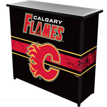 NHL Portable Bar With Case, Calgary Flames