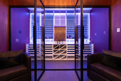 Example of a minimalist wine cellar design in Las Vegas