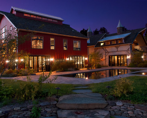 Red Exterior Home Design Ideas, Remodels & Photos