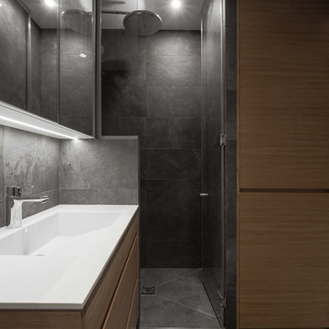 rénovation complète d'un appartement masculin - la salle de bain
