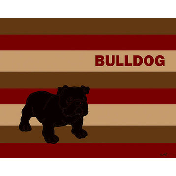 "Mod Bulldog" Kid's Canvas Art, 8"x10"
