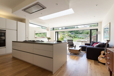 Photo of a contemporary home design in Hampshire.