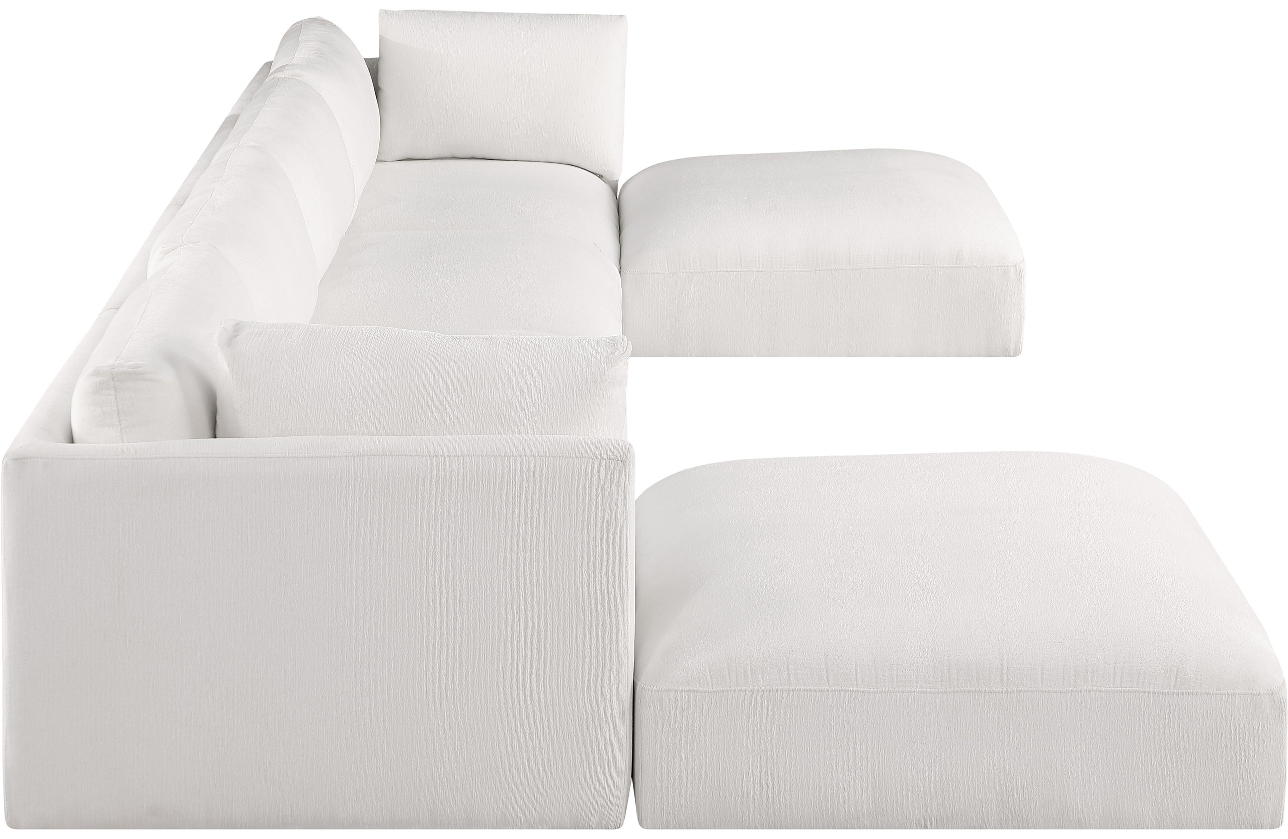 Ease Polyester Upholstered U-Shaped Modular Sectional, 4 Piece: 2 ...