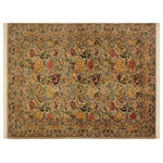 Bareen Designer Rugs - Pak-Persian Jeni Light Gray/Gold Wool Rug, 4'1x6'2 - Designed with mesmerizing intricacy and gorgeous color palette, this hand-knotted masterpiece demonstrates the beauty and electrifying thrill of Pak Persian art. These meticulously handcrafted Pak-Persian rug is made with pure wool and features breathtaking traditional and Transitional designs in bold lush color pallet. Known for their intricate designs these rugs are a reproduction of Persian rugs, made in Pakistan with unique Mughal designs. Made by master weavers using the same Persian texture, design and dying technique, we wanted to produce the most significant manifestation of the Persian art, life and culture. This rug is most famous for its exceptional quality, incredible designs, patterns and vibrant rich color. Pak-Persian rugs made with Persian weave with high knot counts, which enables the high intricacy and detail found in the patterns are also referred to as 'State of art', each color adds a rich beautiful detail in the artwork of this rug. The design, color and beautiful chromatic composition with a vibrant sheen with traditional and Transitional designs, exude beauty, elegance and quality make this rug a masterpiece of its own.